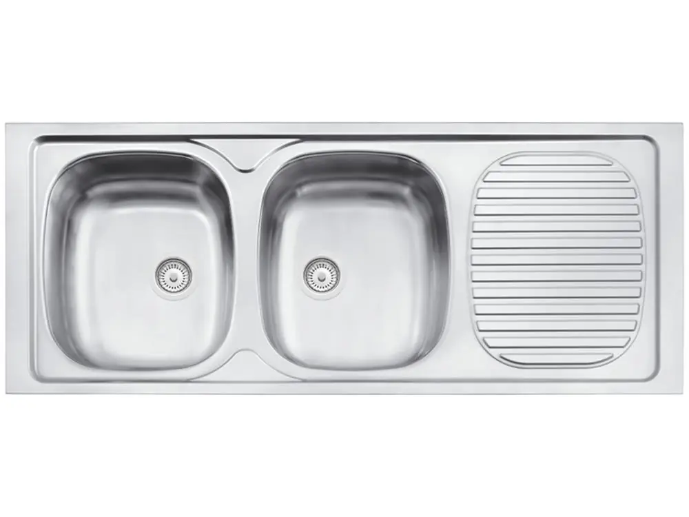Pia Aco Inox 304 Ba120x50 2c S/esp Tramontina