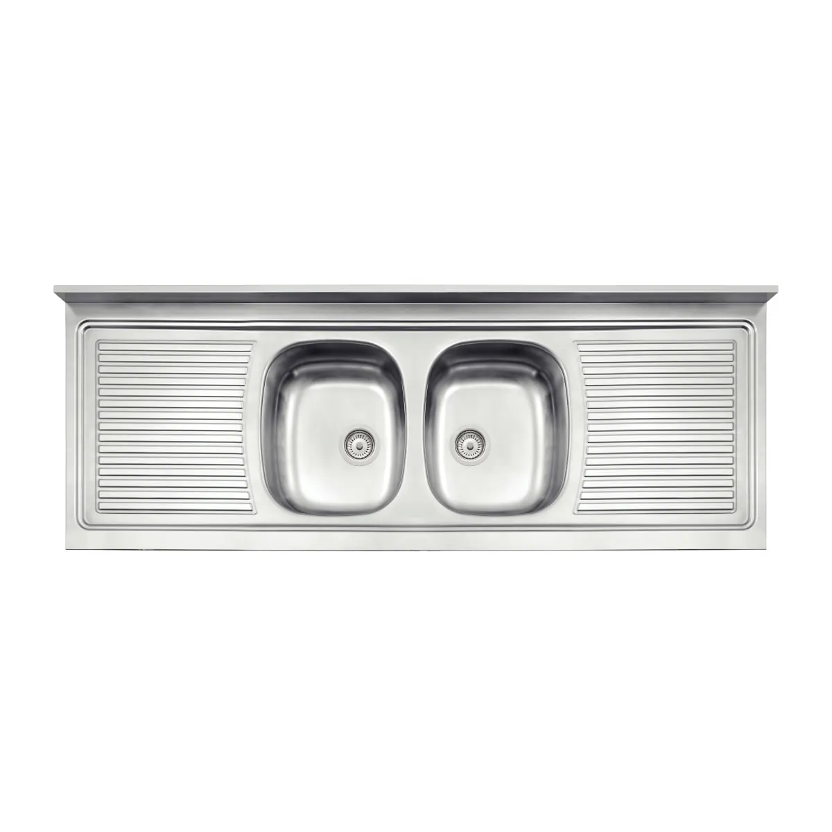 Pia De Apoio Tramontina Ribon 2c 34 Em Aço Inox 160 X 60 Cm Perfecta
