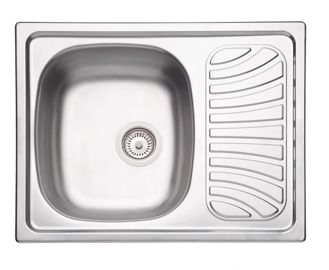 Cuba De Sobrepor Tramontina Em Aco Inox Com Acabamento Pre Polido 62x50cm Com Escorredor E Valvula