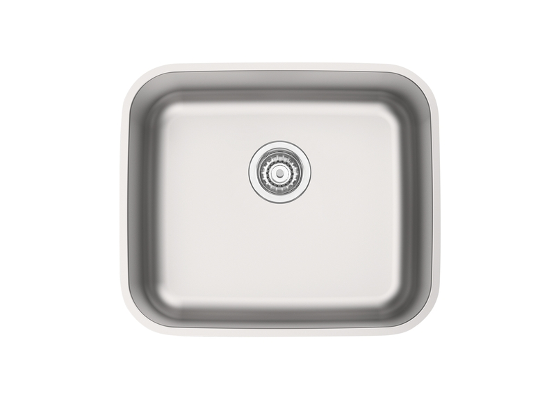 Cuba De Embutir Dora 40 Bl R6 Em Aço Inox Acetinado Com Válvula 4 1/2 40x34 Cm Tramontina