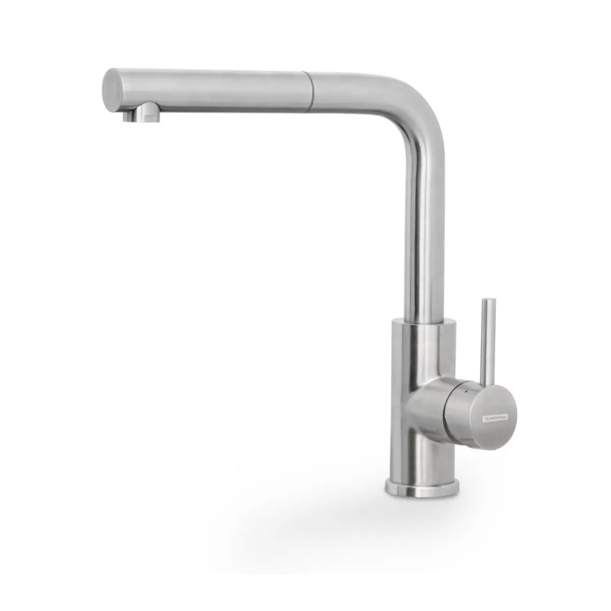 Misturador Monocomando Tramontina Monde Plus Em Aço Inox E Acabamento Scoth Brite Com Extensor