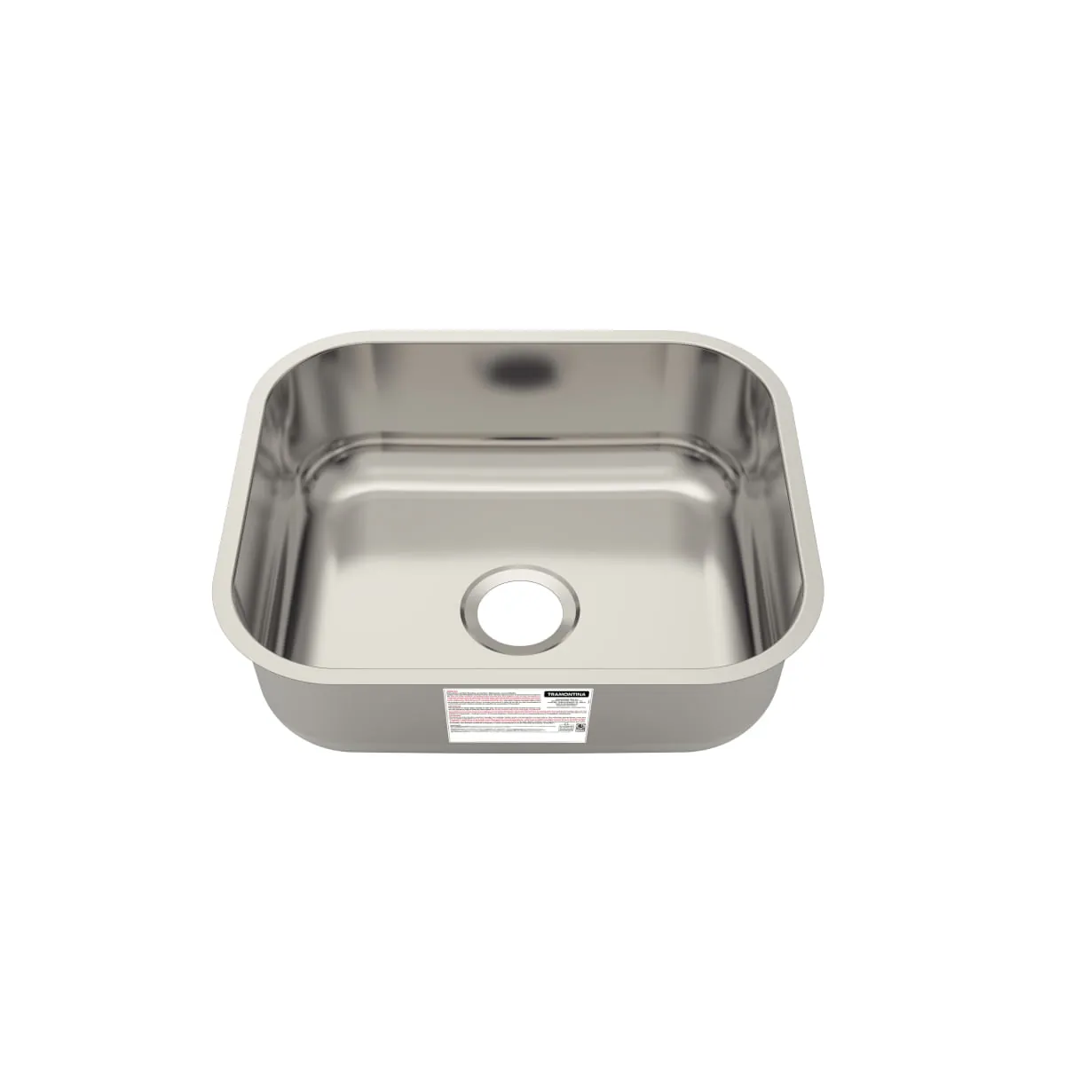 Cuba De Embutir Tramontina 40 X 34 X 14 Cm Basic 40 Bl Standard Em Aço Inox Sem Válvula
