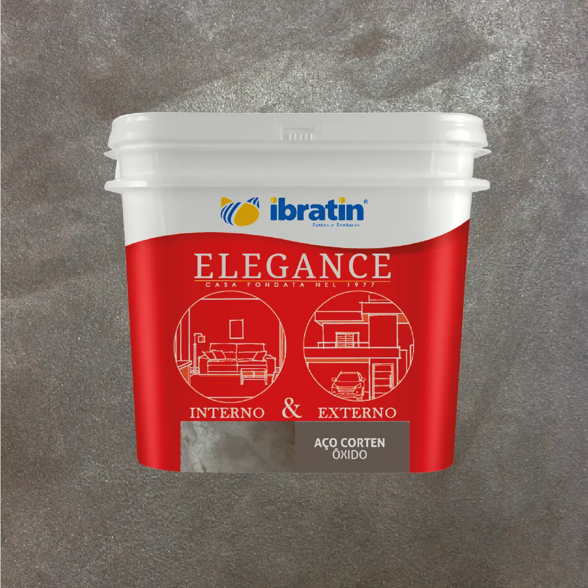 Revestimento Efeito Aço Corten Óxido 2,5L Elegance Ibratin
