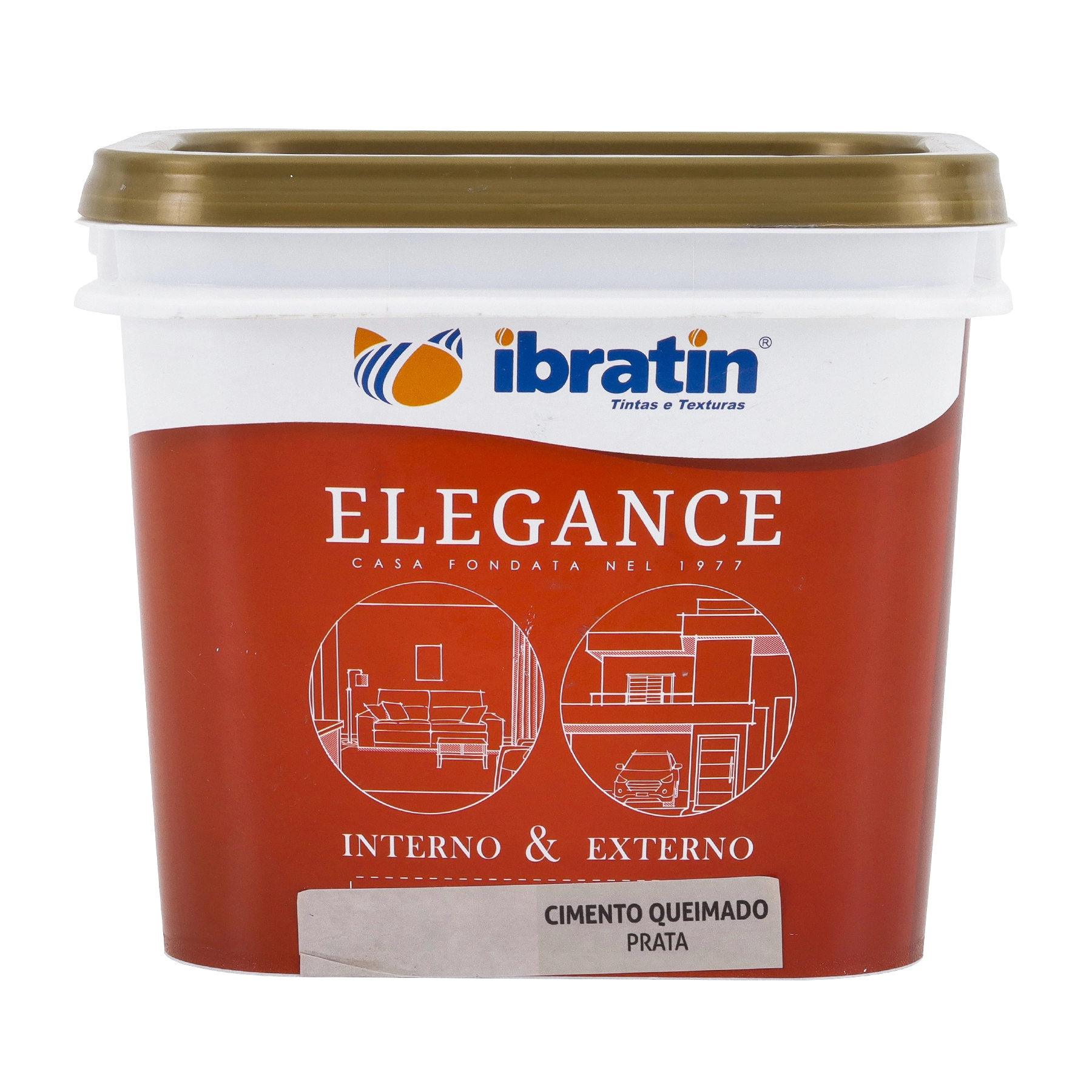 Revestimento Efeito Cimento Queimado Prata 4,2kg Elegance Ibratin