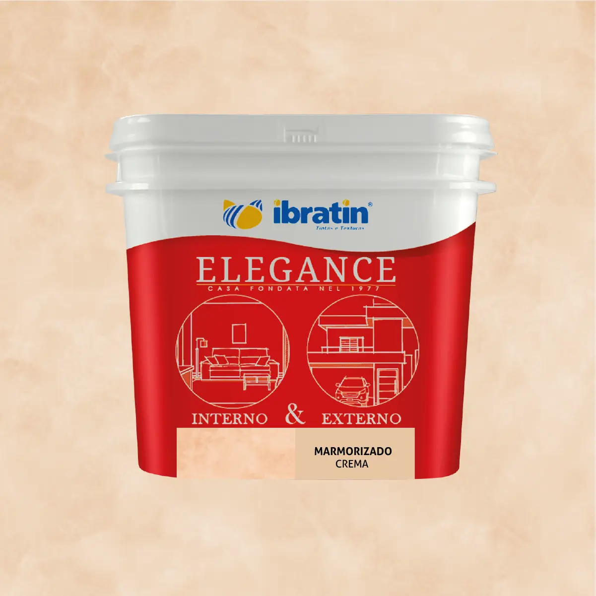 Revestimento Efeito Marmorizado Crema 4,2kg Elegance Ibratin