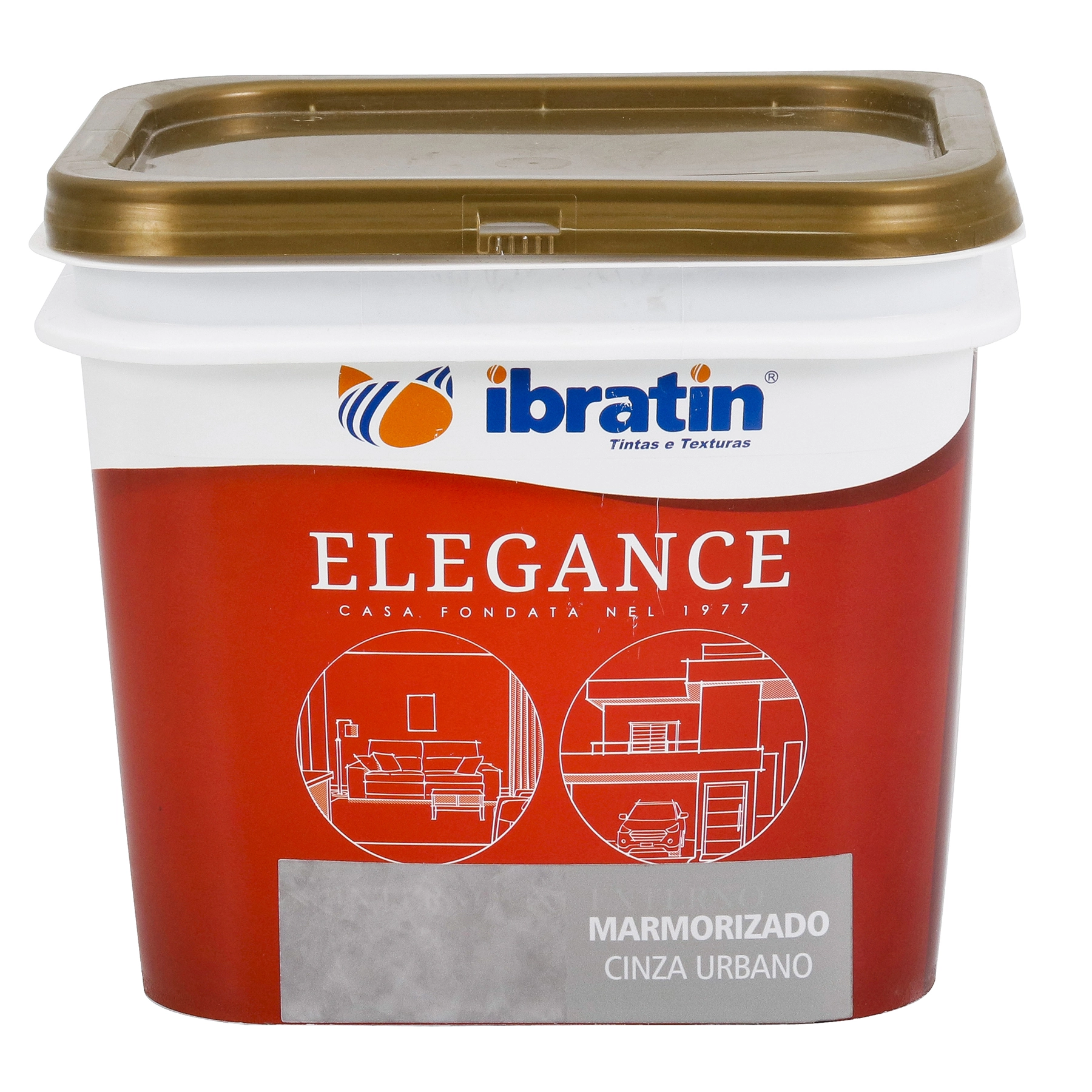 Revestimento Efeito Marmorizado Cinza Urbano 4,2kg Elegance Ibratin