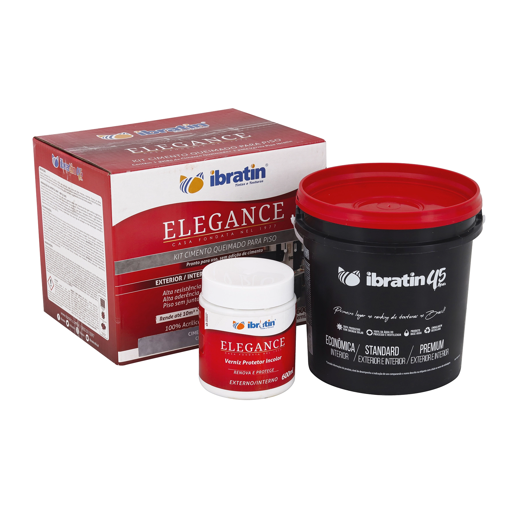 Kit Cimento Queimado Piso Cinza Urbano