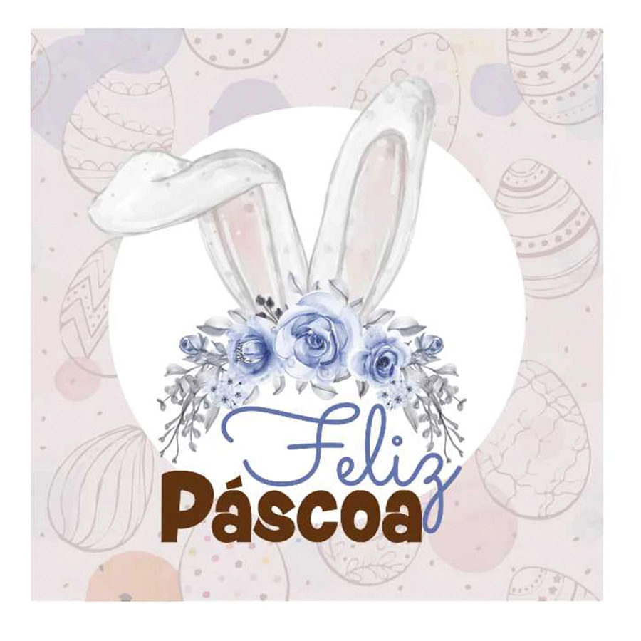 Tag Pascoa Azul 5x5cm 10un 10675 Juliana Polletini