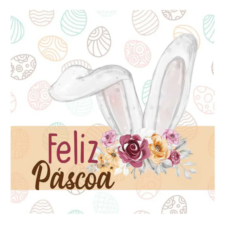 Tag Pascoa Orelha 5x5cm 10674 Juliana Polettini