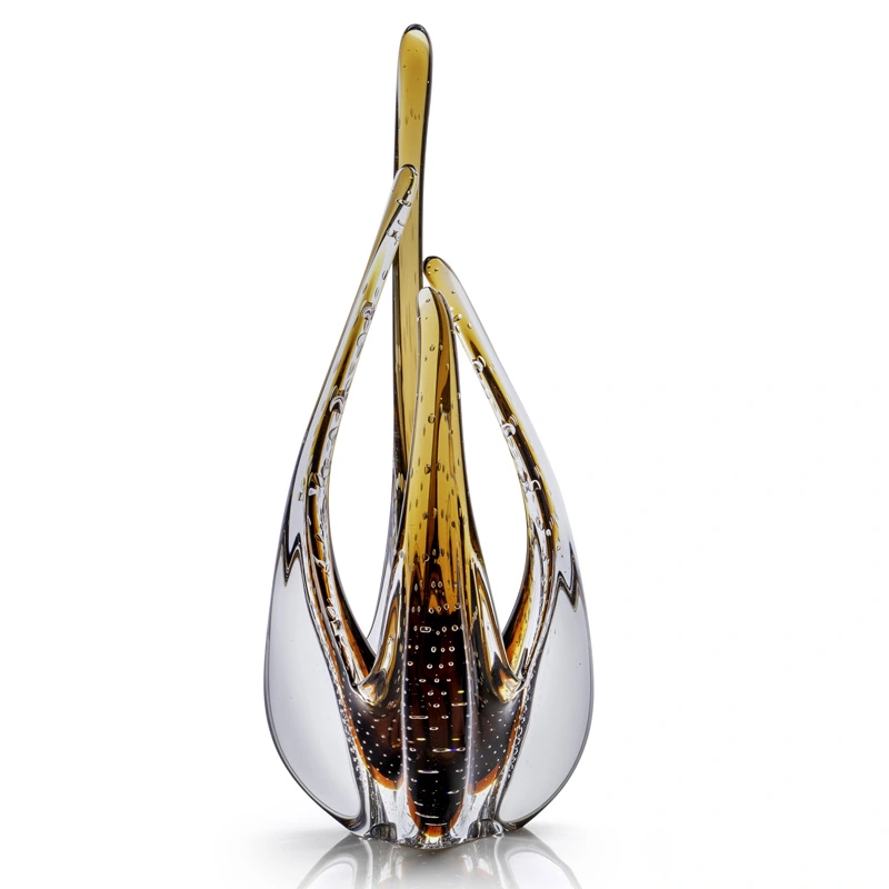 Escultura 4p Grande Marrom 3238 Mr Murano Glass