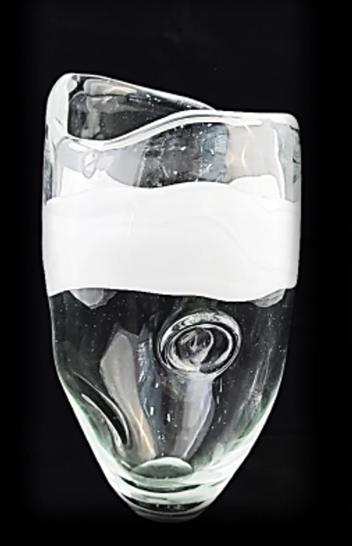 Vaso Cristal Faixa Branca 6510 Bc Sao Marcos