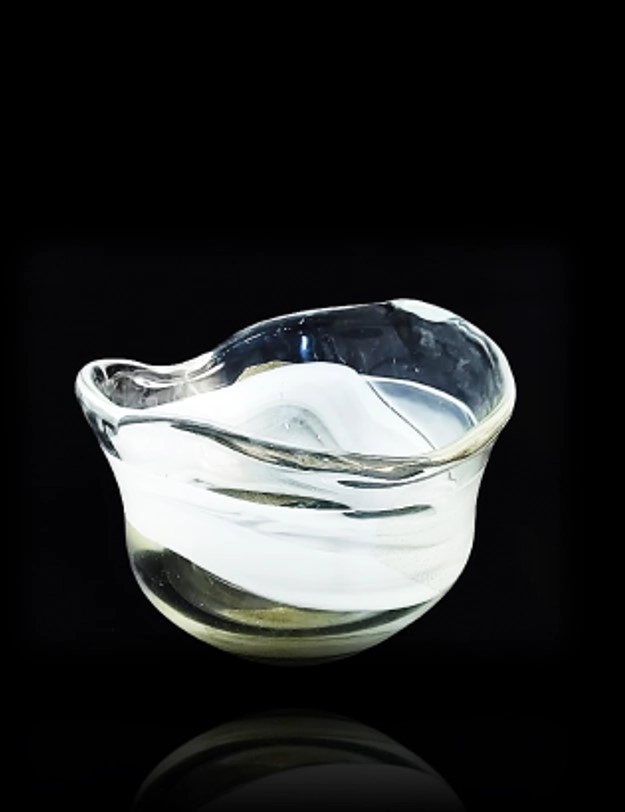 Cachepot Cristal Faixa Branca 6511 Bc Sao Marcos