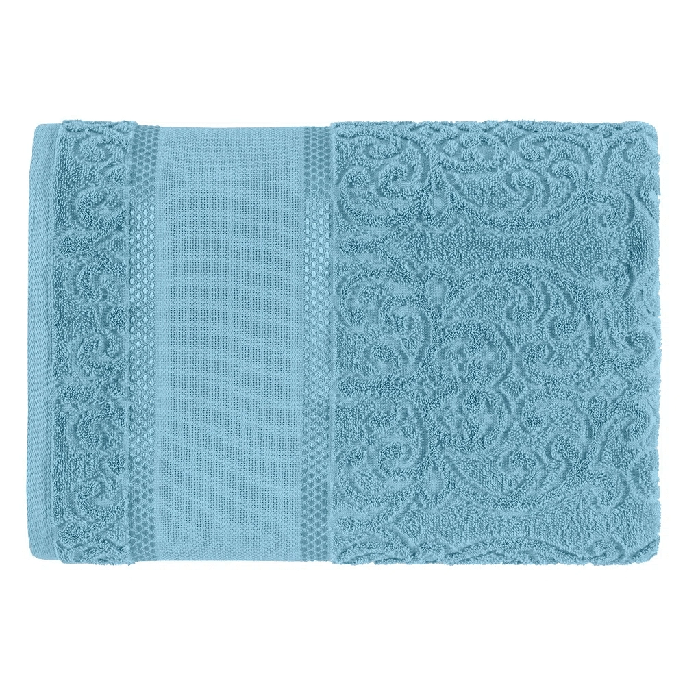 Toalha Karsten Banhao Melina P/ Bordar Azul Caribe 90x150cm Mn.05