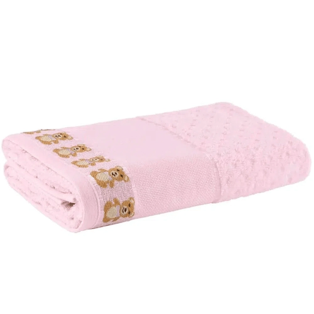 Toalha De Banho Karsten Teddy Rosa