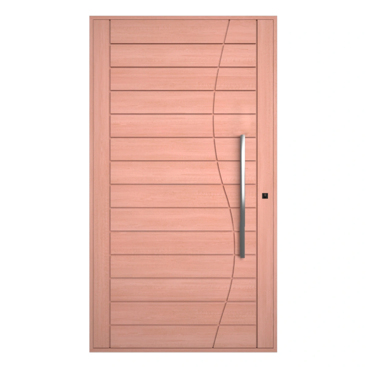 Kit Porta Pivotante Madeira Maciça Eucalipto, Abertura Lado Esquerdo - Made 110 X 217 Cm