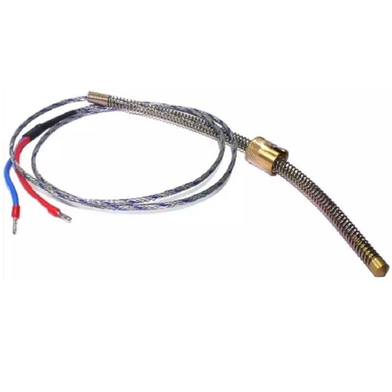 Termoelemento Tipo J 0-300oC Cabeçote 8mm 2 fios 1 metro