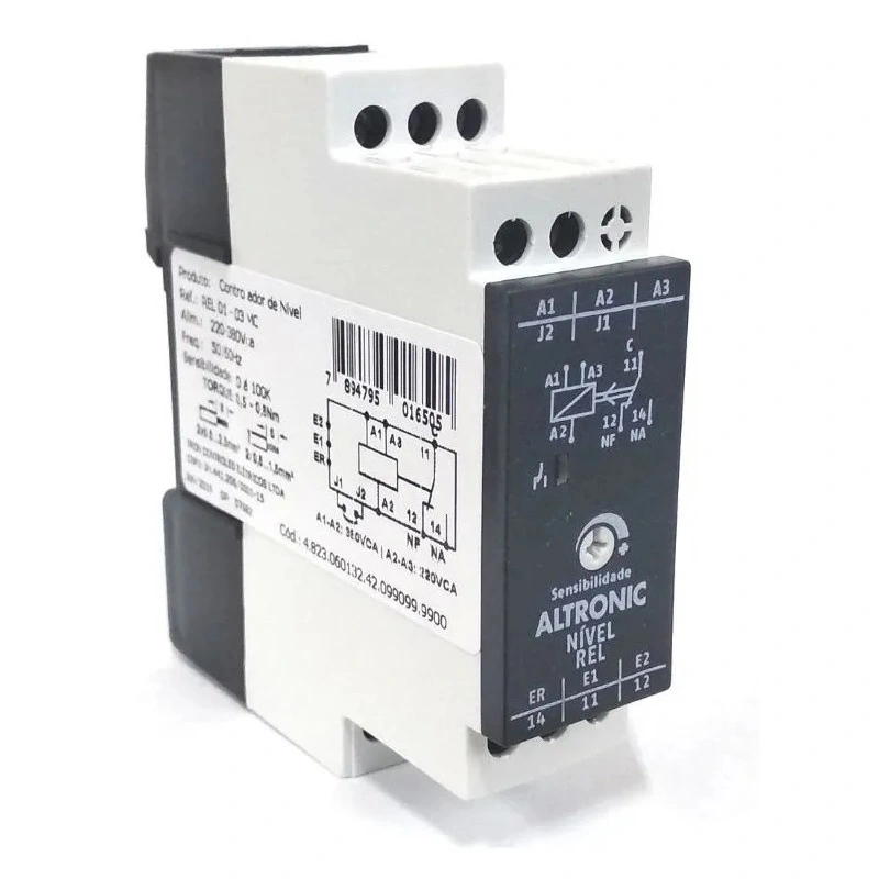 Relê Controle De Nível Superior Ou Inferior Rel-01/03 Comando Em 110vca