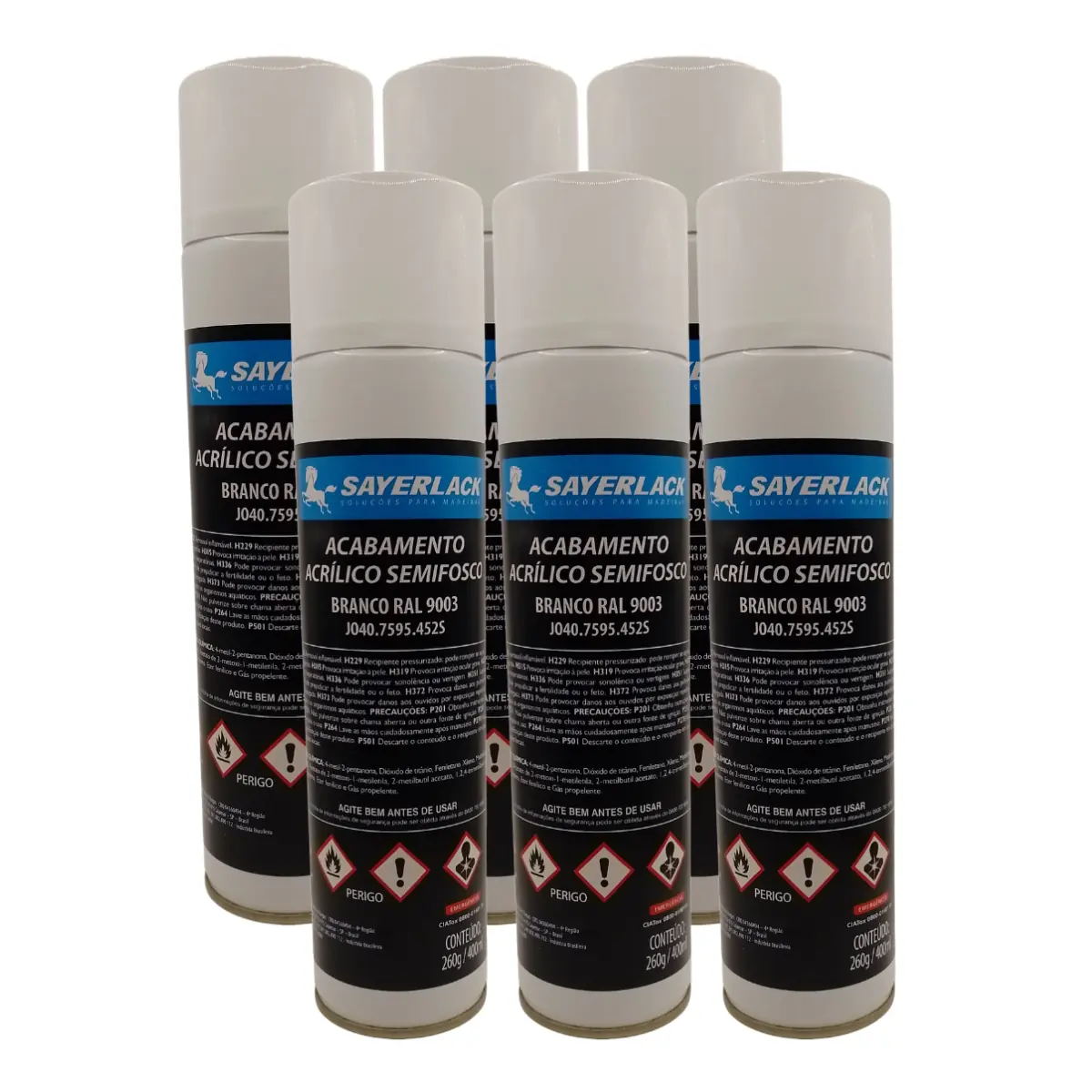 6und Spray Laca Acrílica Semi Fosca Branca 400ml Sayerlack