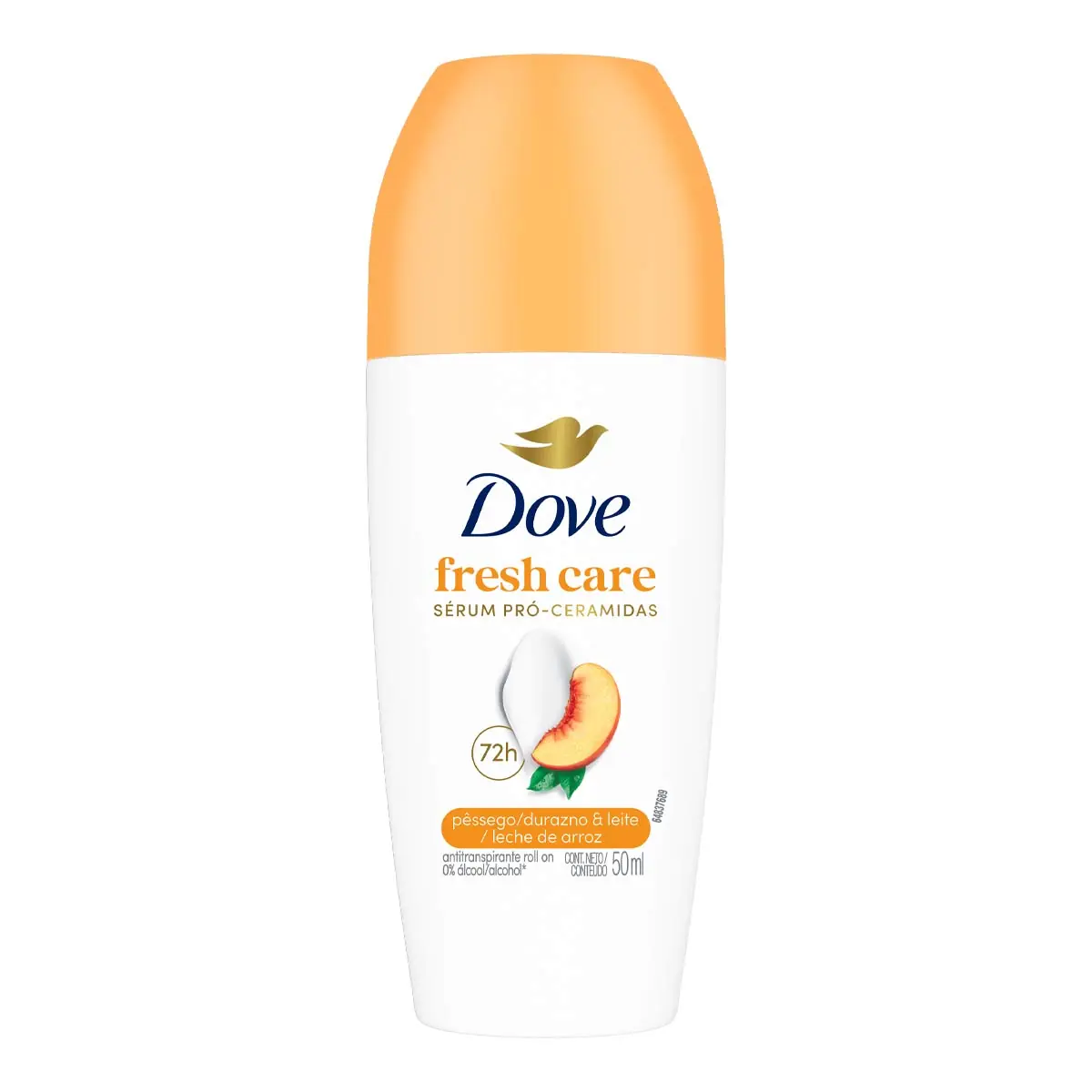 Antitranspirante Roll On Pêssego Leite De Arroz Dove Fresh Care 50ml