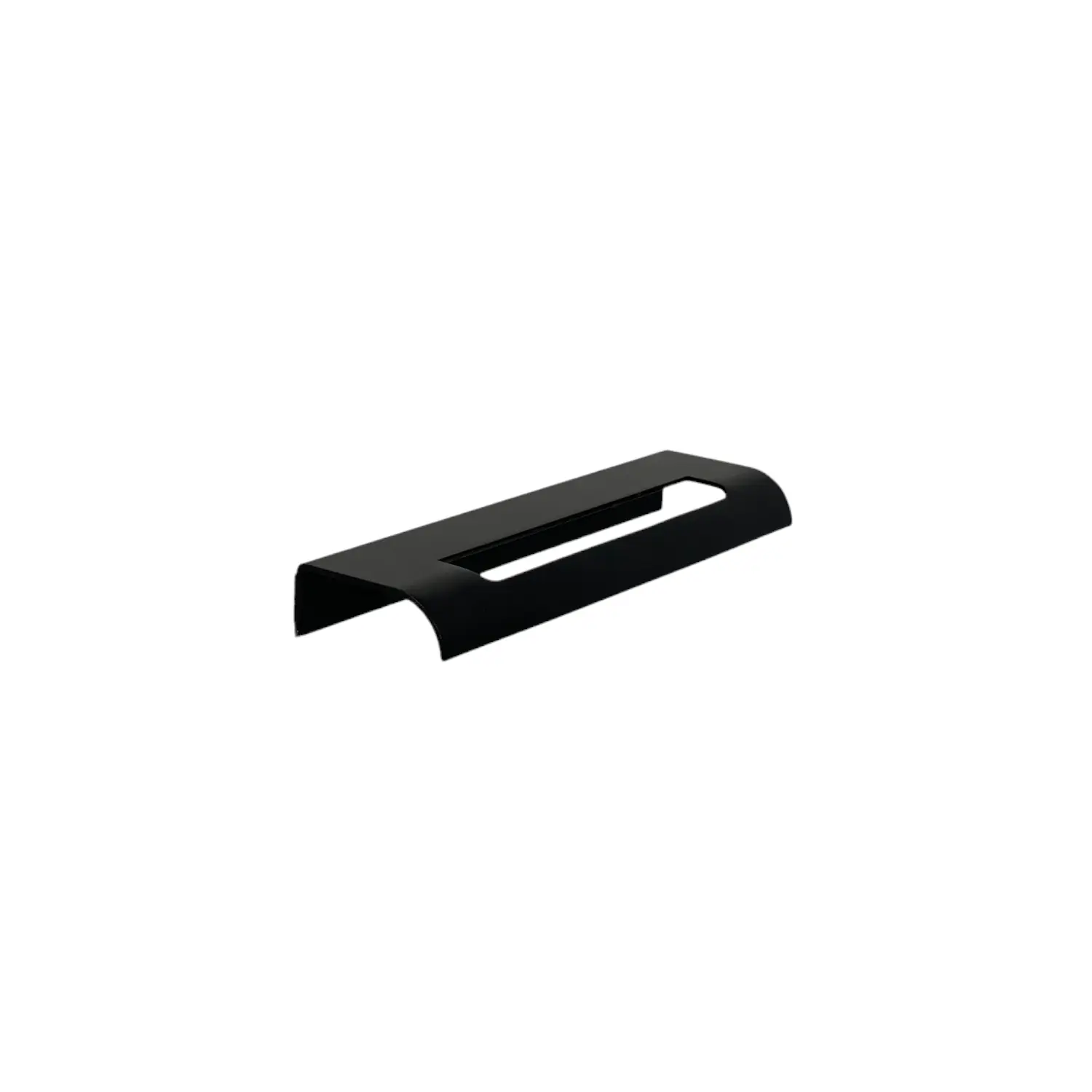 Puxador Para Móveis Thin Reto Branco 125mm Aluminium Decor Preto