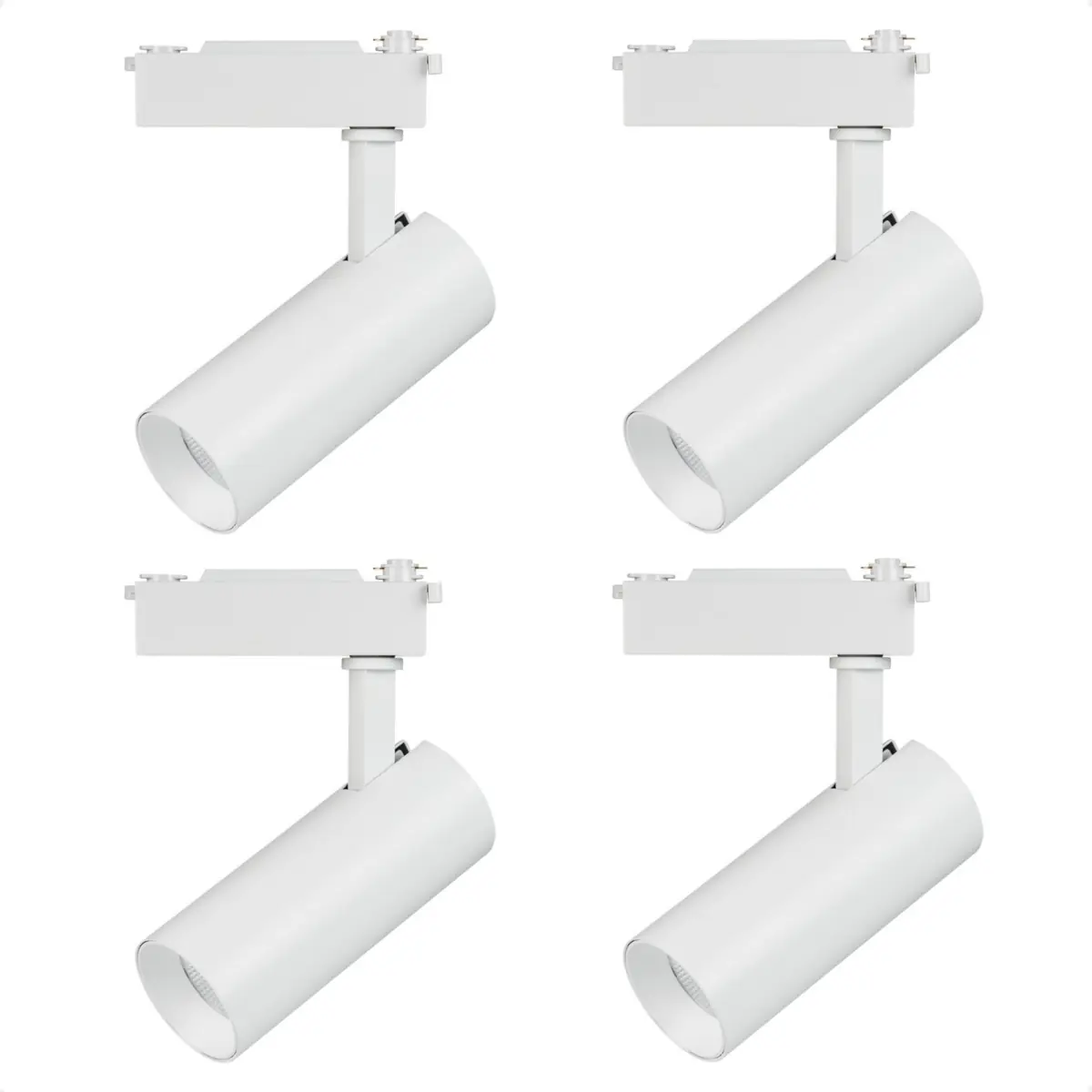 Kit 4 Spot Longo Led Mr16 Para Trilho Eletrificado Branco 3000k Quente