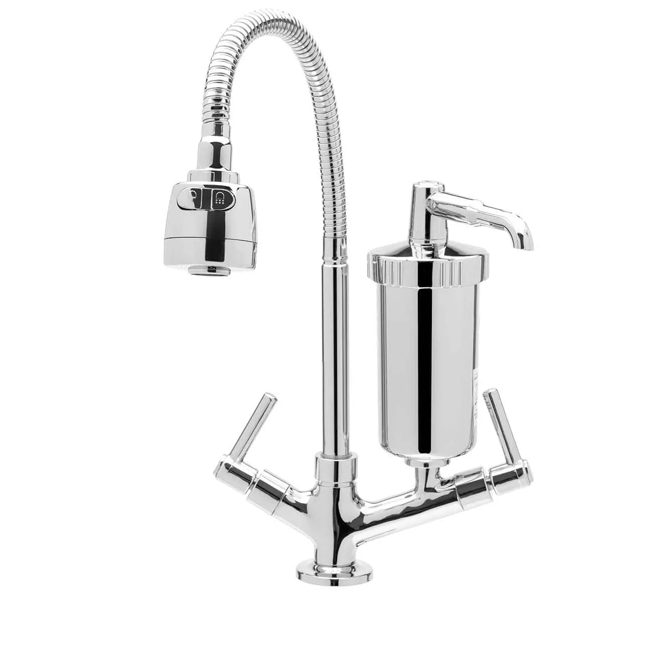Torneira Com Filtro Gourmet Cozinha Bancada 1/4 Volta Flexível Casagrande Mundial