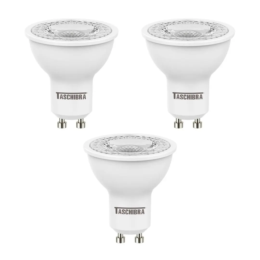 Kit 3 Lampadas Led Dicroica Mr16  Tdl 40 6w 6500k Taschibra