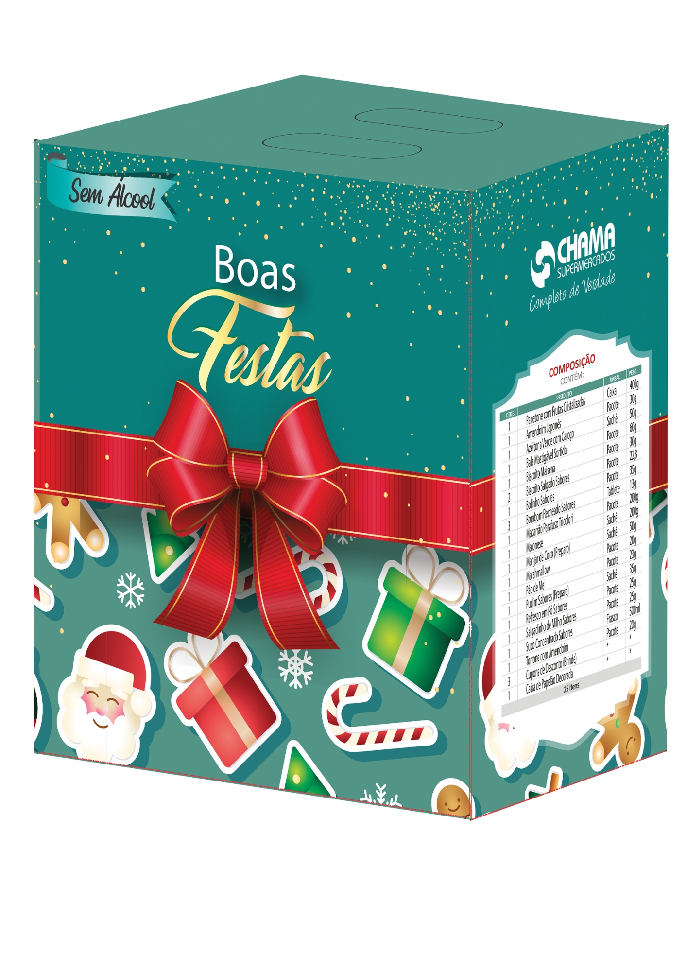 Cesta Natal Calvo Kit Sem Alcool