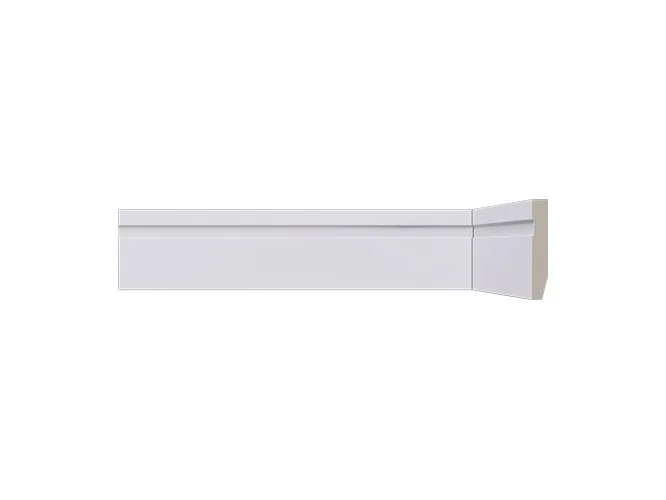 Rodapé De Poliestireno Lev52 Branco 05cm Santa Luzia