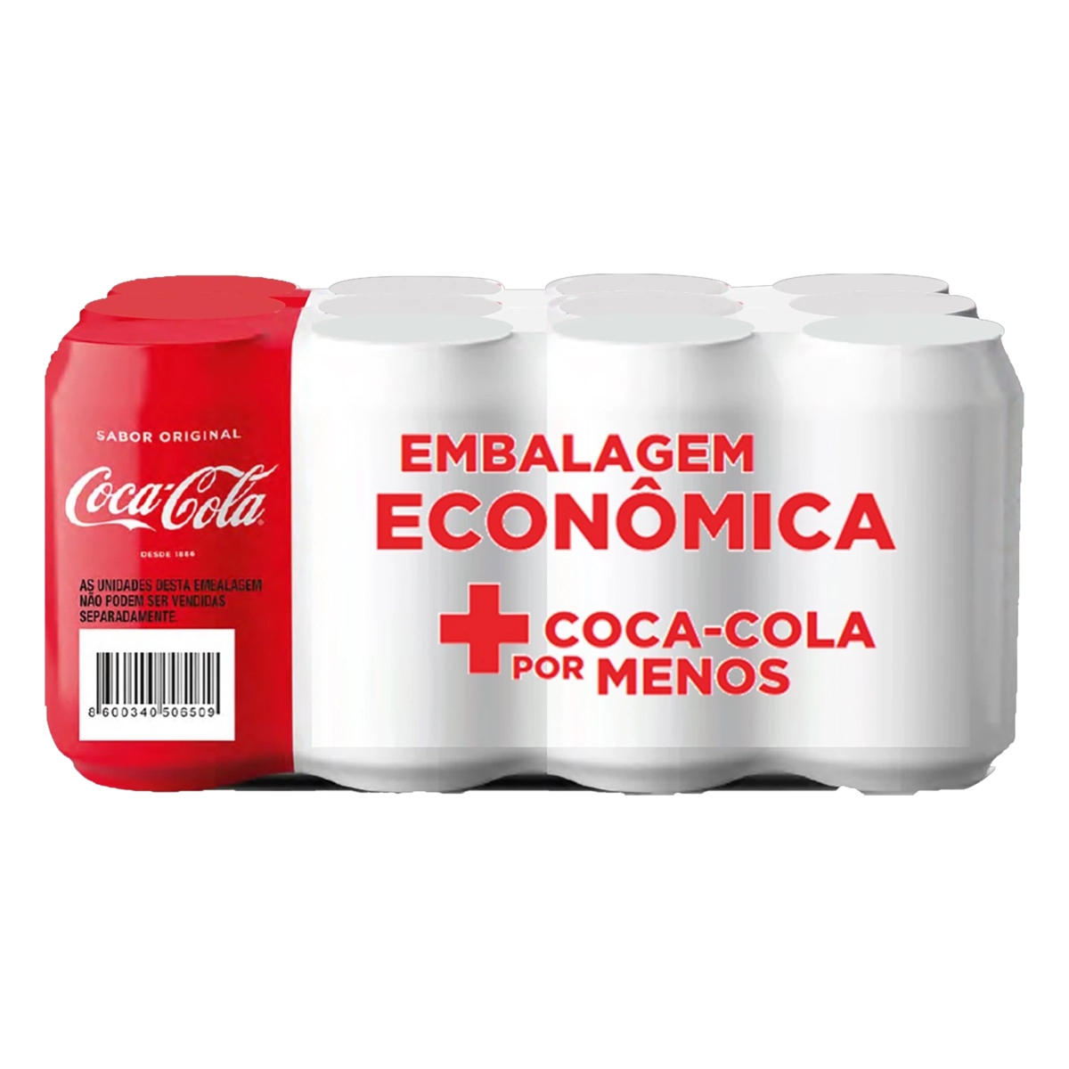 Pack Refrigerante Coca Cola Lata 12 Unidades 310ml Cada Embalagem Econômica