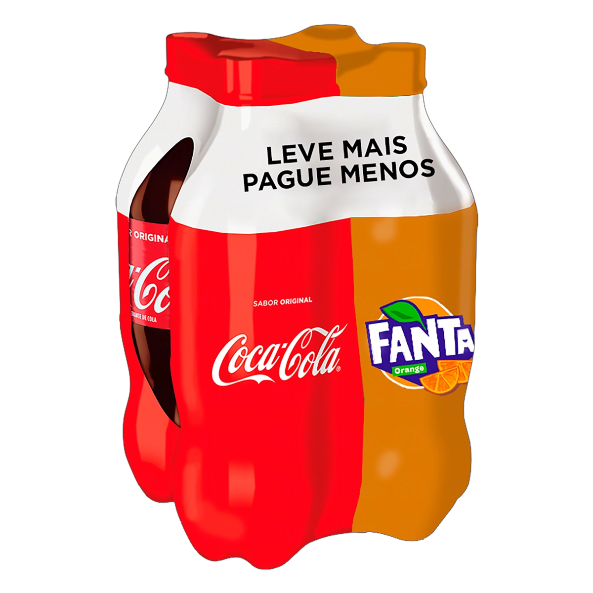 Kit 2 Refrigerantes Coca Cola Original 2 Fanta Laranja 2l Cada Leve Mais Pague Menos