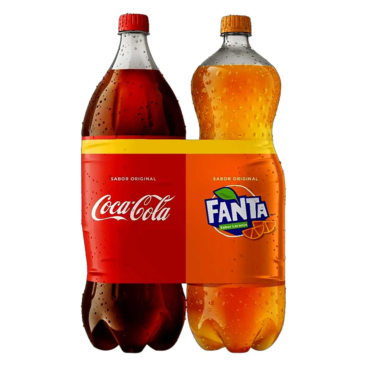 Kit Refrigerante Coca-Cola Original + Fanta Laranja 2 L Cada