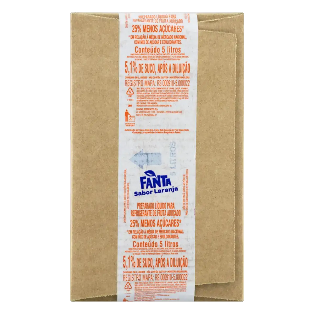 Preparado Líquido Para Refrigerante Laranja Fanta Caixa 5l
