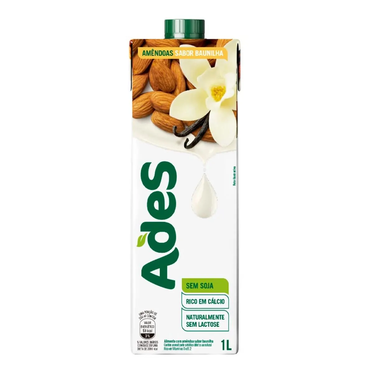 Bebida ADES Amêndoa Sabor Baunilha 1 Litro