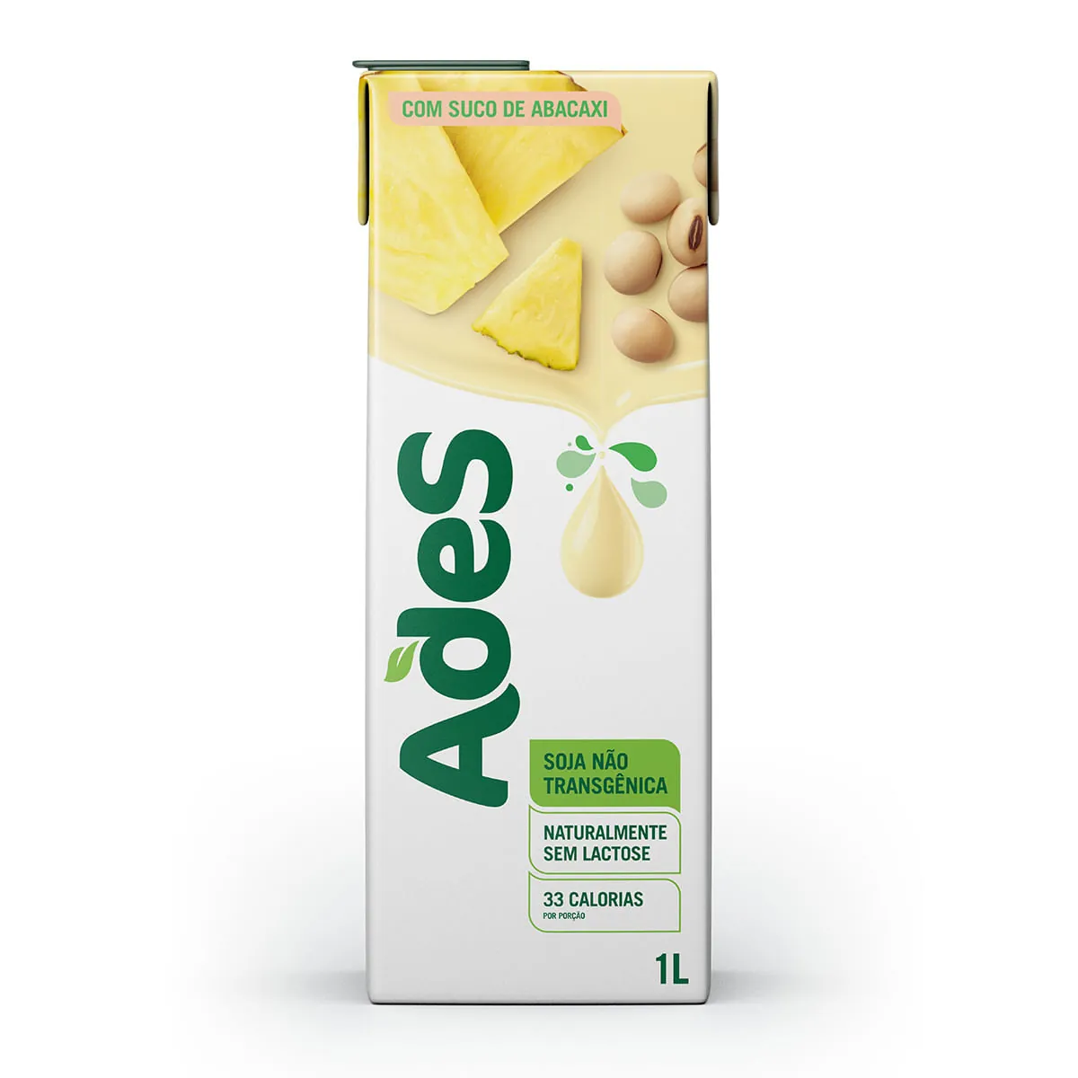 Bebida à Base de Soja ADES Sabor Abacaxi 1 Litro