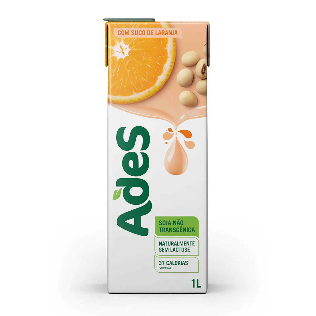 Bebida a Base de Soja Ades Frutas Sabor Laranja TP 1L