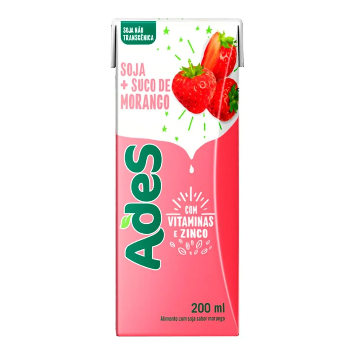 Suco De Soja ADES Sabor Morango Caixa 200ml