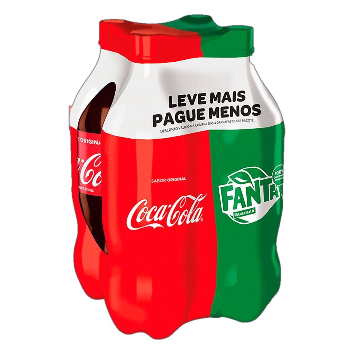 Kit 2 Refrigerantes Coca Cola 2 Guaraná Fanta 2l Cada Leve Mais Pague Menos