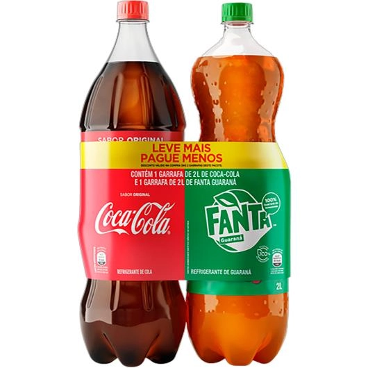 Kit Refrigerante Coca Cola Original Guaraná Fanta 2l Cada Leve Mais Pague Menos