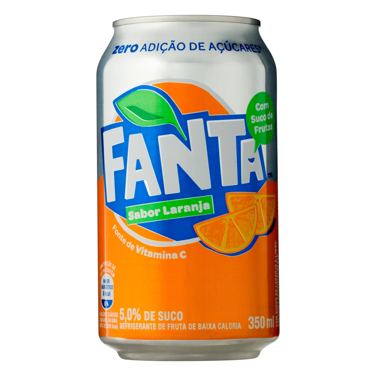 Refrigerante Laranja Zero Adição De Açúcar Fanta Lata 350ml