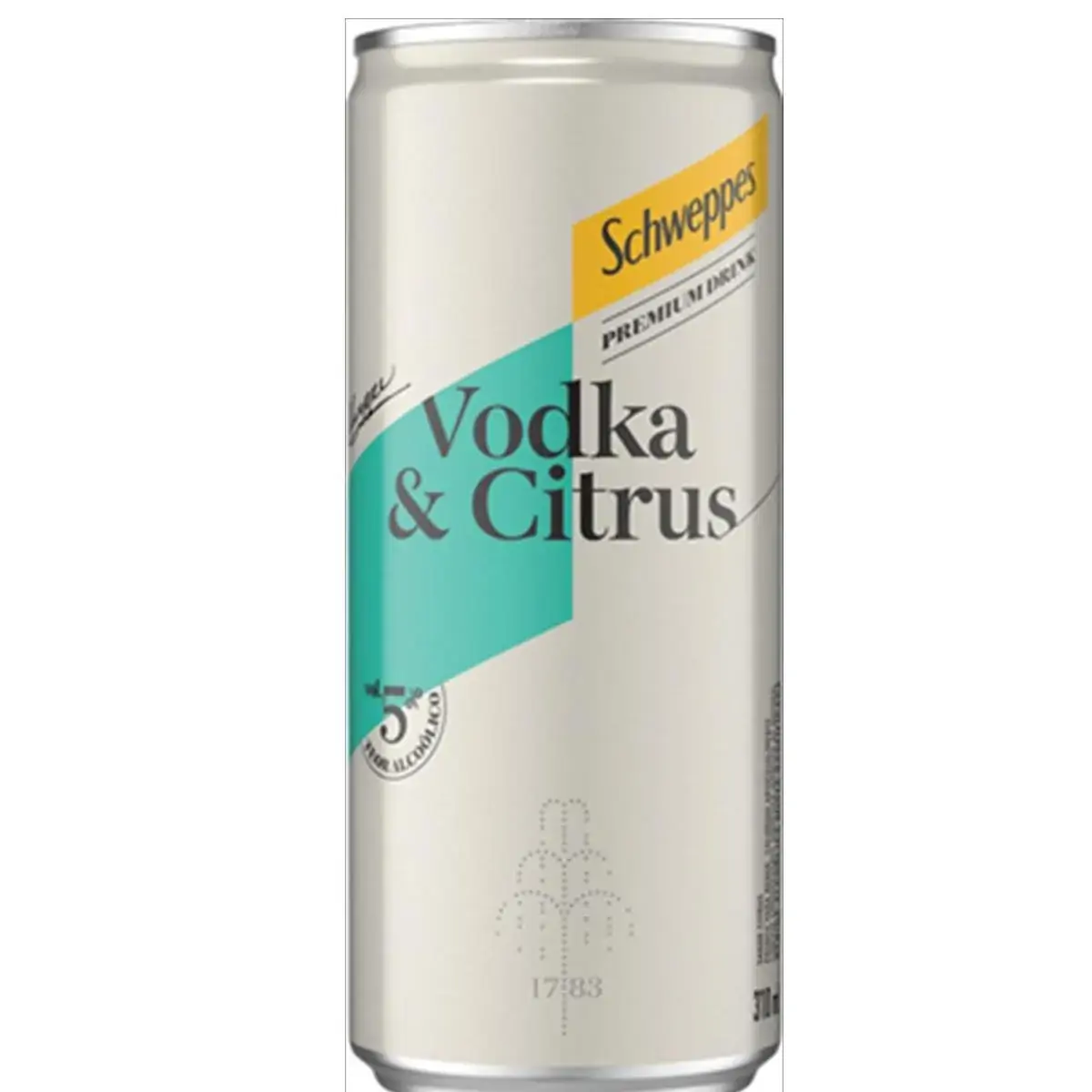 Bebida Mista Alcoólica Gaseificada Vodka & Citrus Schweppes Premium Drink Lata 310ml