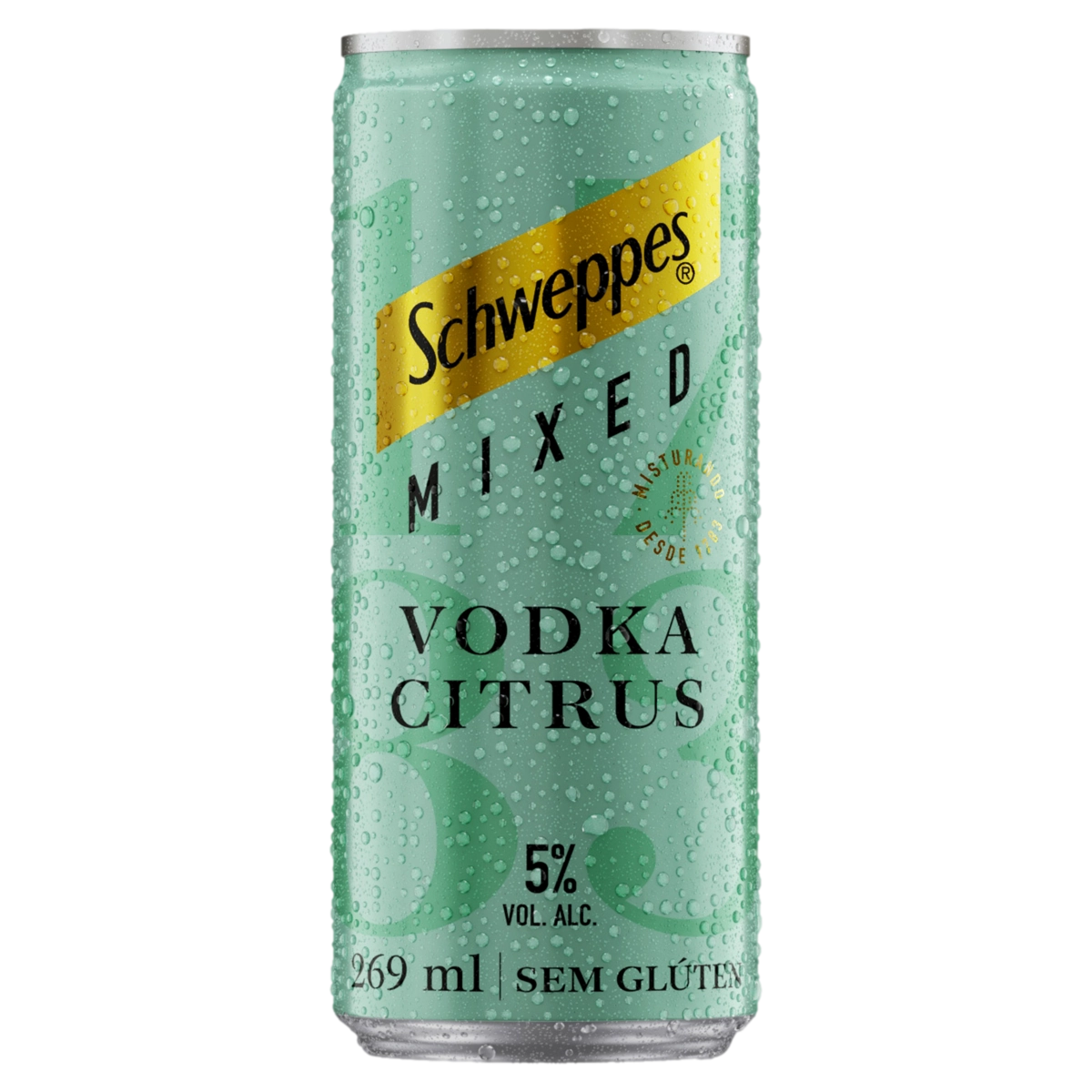 Bebida Mista Alcoólica Gaseificada Vodka Citrus Schweppes Mixed Lata 269ml