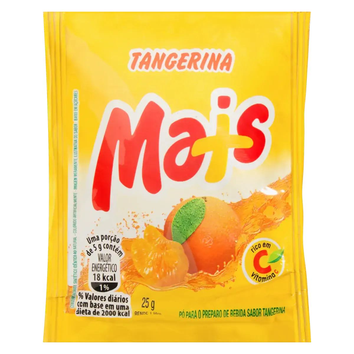 Refresco Em Pó Tangerina Mais Pacote 25g