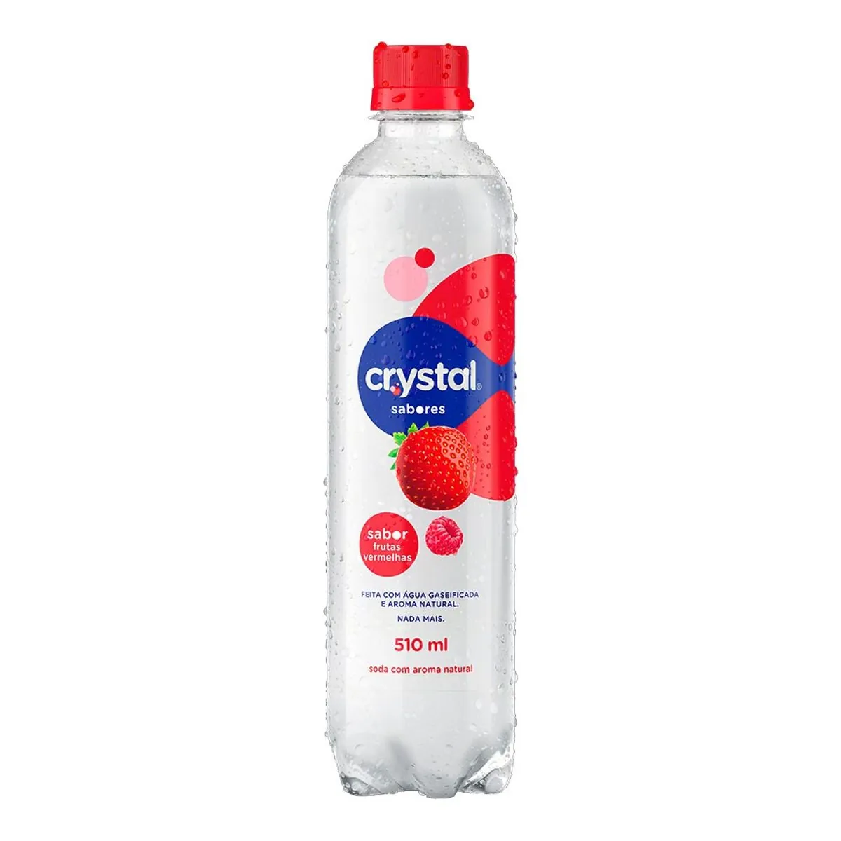 Água Mineral com Gás Frutas Vermelhas Crystal Sparkling Pet 510 ml