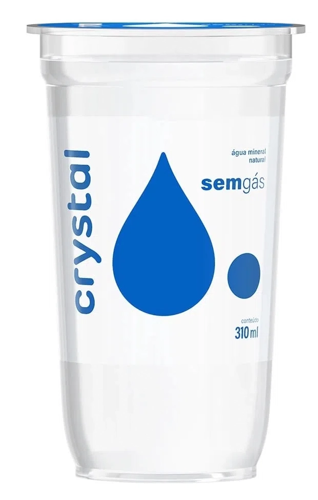 água Mineral Natural Sem Gás Crystal Copo 310ml