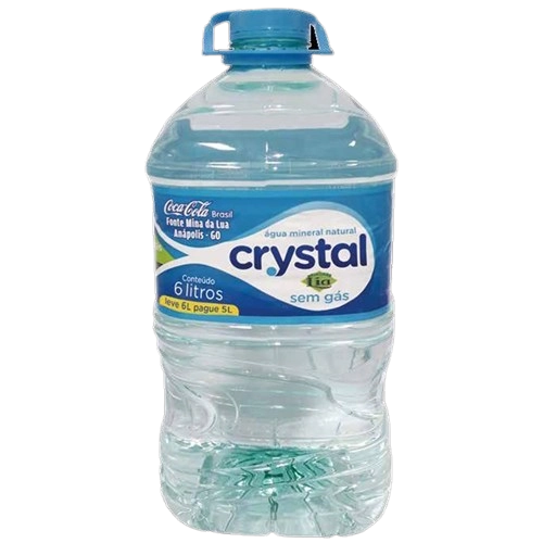 água Mineral Natural Sem Gás Crystal Galão Leve 6l Pague 5l