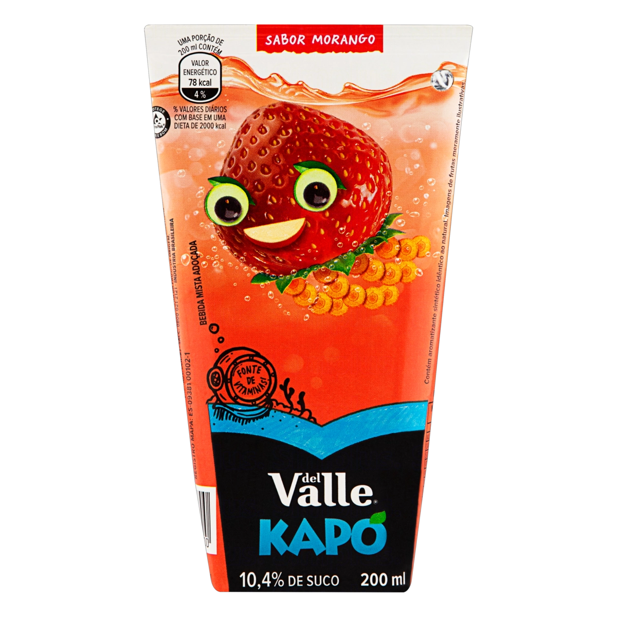Refresco Adoçado Morango Del Valle Kapo Caixa 200ml