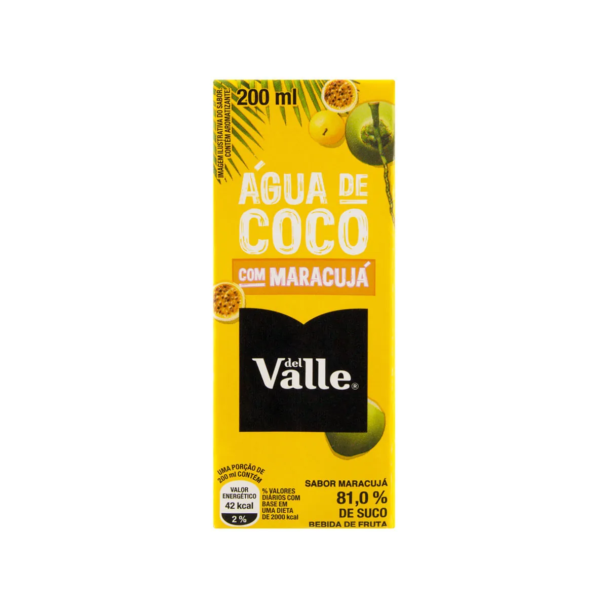 água De Coco Maracujá Del Valle Caixa 200ml
