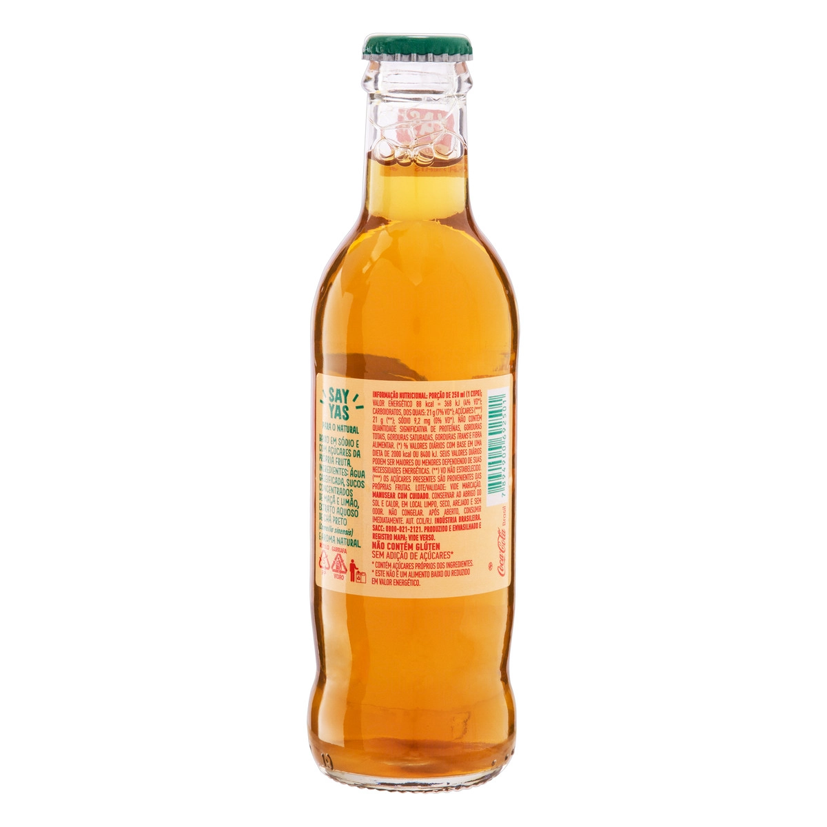 Refrigerante Maçã E Chá Preto Yas Garrafa 250ml
