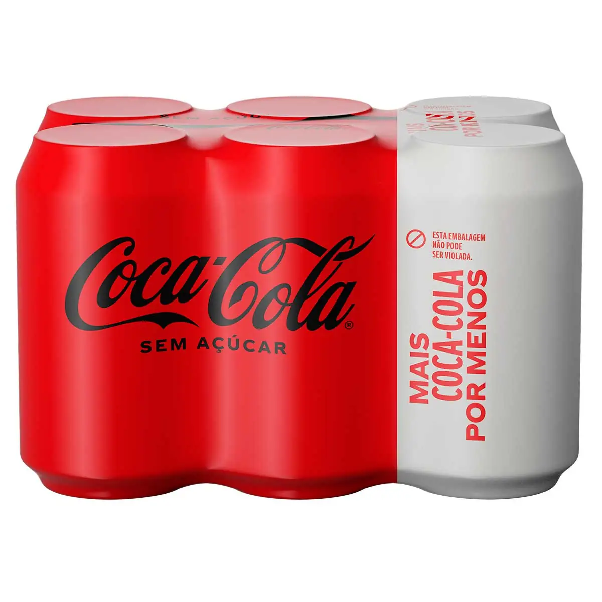 Coca-Cola Sem Açúcar 6 Unidades 350 ml Cada Pack Leve Mais Pague Menos